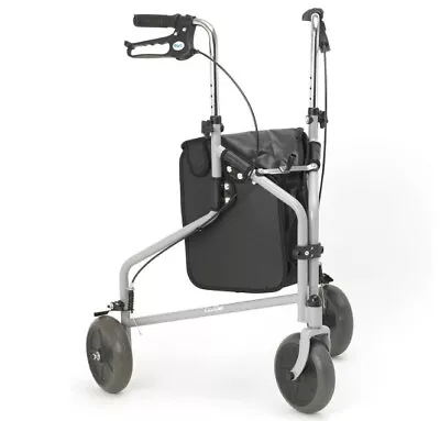 Days Lightweight Aluminium Tri Wheel Walker RED Rollator Walking Aid • £69.95