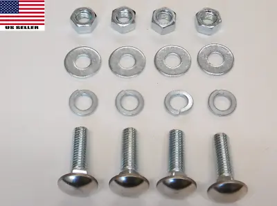 Ford 7/16x1-1/2  Stainless Capped Round Head Front Rear Bumper Bolt Bolts 4pcs B • $16.99