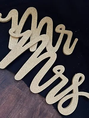 Mr And Mrs Glitter Sign • $35