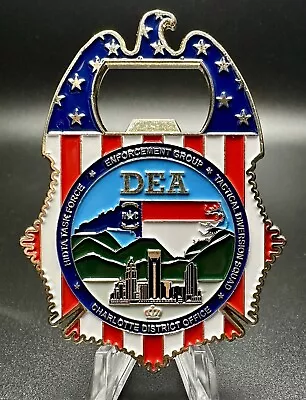 💥DEA Charlotte District Office North Carolina HIDTA Diversion NC Badge Coin • $37