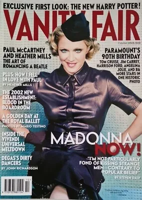 VANITY FAIR OCTOBER 2002 Madonna. Exclusive New Harry Potter. Collectable  • £4.59