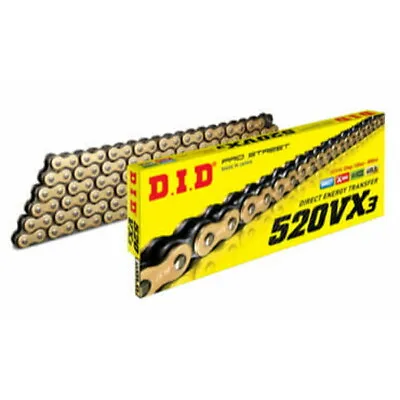 Kawasaki ER500 ER-5 1998 DID 520 VX3 Heavy Duty X-Ring Gold Chain • £66.99