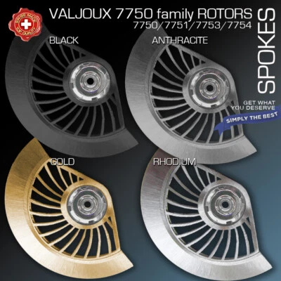 $75 • Buy Oscillating Weight, Skeleton Rotor Spokes, Fit Movement Eta Valjoux 7750 Family
