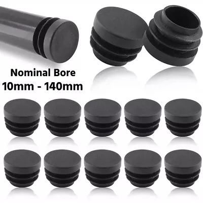 Round Plastic Tube End Caps Insert Bungs Blanking Plugs Stoppers Chair Feet Leg • £82.55