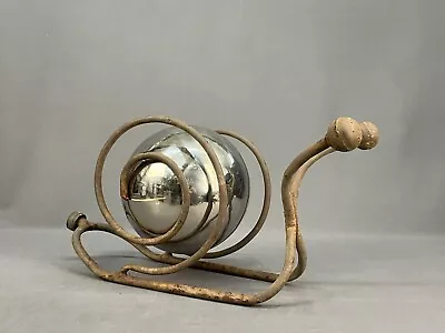 Vintage 18  Snail Garden Sprinkler With Mercury Glass Bowl C. 1950  (G) • $275