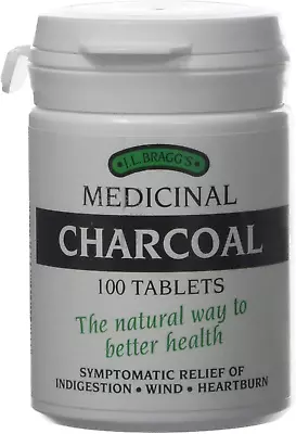 Bragg's Medicinal Charcoal 100 Tablets • £10.02
