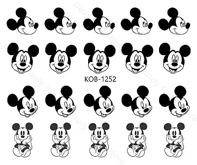 Nail Art Water Transfer Stickers Decal Mickey Mouse KoB-1252 • $2.99