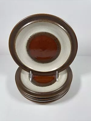 $36.95 • Buy Set Of 5 Denby Potters Wheel Rust Stoneware Salad Plates Made In England 