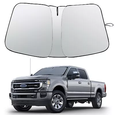 Custom Fit 2017-2024 Ford Super Duty F250 Windshield Sun Shade Foldable Cover • $16.99