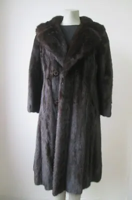 Women's  Sz 8  Dark Ranch Real   Mink Fur Coat  MINT CLEARANCE SALE! • $350