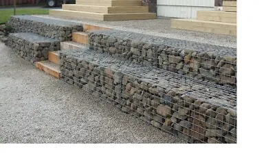 Outdoor Garden Patio Retaining Wall Gabion Steel Baskets Various Sizes • £27.50