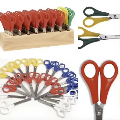 £3.99 • Buy Children’s School Scissors Right Left Handed 32 24 Pair Classpack Storage Block