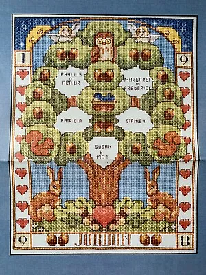 Family Tree Sampler Cross Stitch Design Chart • £1.79