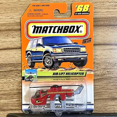 Matchbox #68 Air-Lift Helicopter With 2000 Logo On Top Red New On Card • $2.99