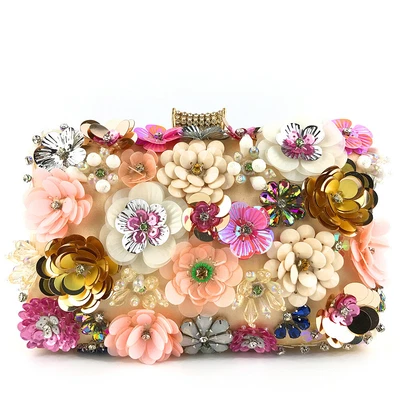 £25.99 • Buy Womens Luxury Cristal Rhinestone Flower Clutch Evening Bags Pouch Purse Handbag