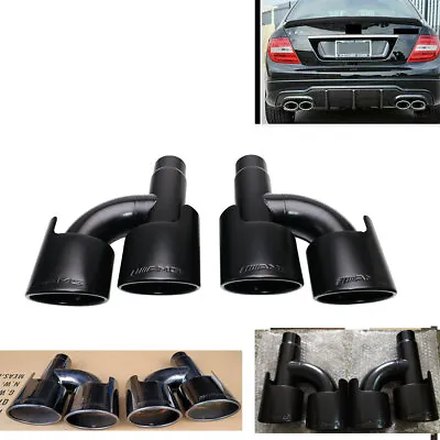 C63 Exhaust Muffler End Tips AMG For C250 C300 Mercedes Benz W204 W211 C-Class • $154.96