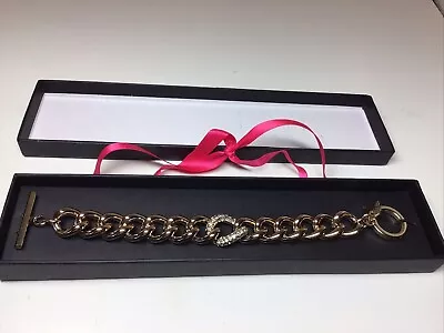 New Victoria's Secret VS Angel Wing Rhinestone Gold Tone Chain Bracelet NIB • $39