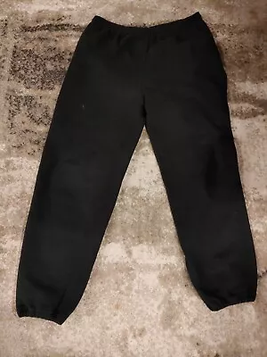 Vintage 90's Jerzees Black Sweatpants Mens Sz L Large • $18.79