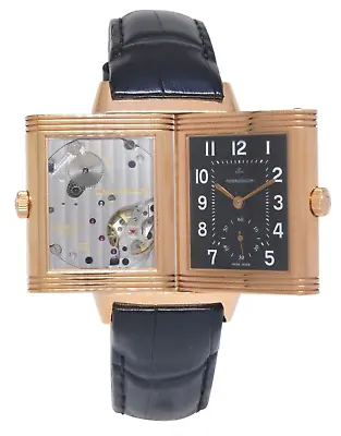 Jaeger LeCoultre Grande Reverso 18k Rose Gold Manual Watch Q3732470 270.2.04 • $12888