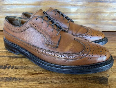 $69 • Buy Vintage Mens Florsheim Imperial Quality 93602 V-Cleat Longwing Shoes Size 9 C