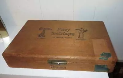 Perey Turnstile Company Vintage Wood Cigar Box New York • $16.99