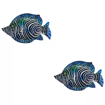  Set Of 2 Wrought Iron Fish Wall Hanging Art Decor Ornaments • £16.75