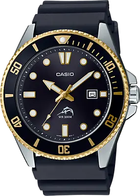 Casio MDV106G-1AV DuroBlack Resin Watch 200 Meter WRDate Anti-Reverse Bezel • $58.50