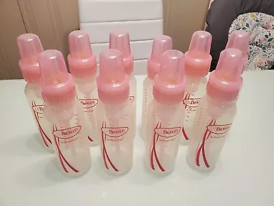 Dr. Browns Natural Flow Anti-Colic Baby Bottles Pink 8 Oz 10 Bottles • $0.99
