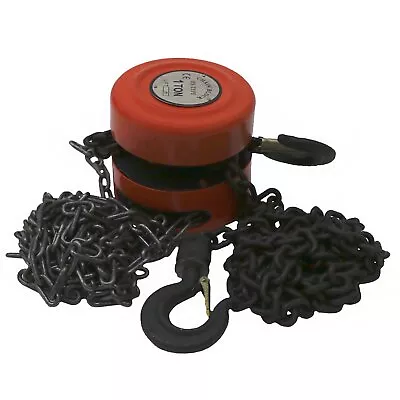 NEW! 1 Ton Chain Workshop Lifting Block & Tackle Hoist Heavy Duty Car Load • £32.99