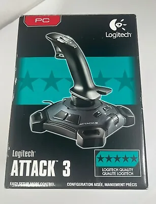 NEW - Logitech Attack 3 (963291-0403) Joystick For PC & Mac USB Joy Stick • $24