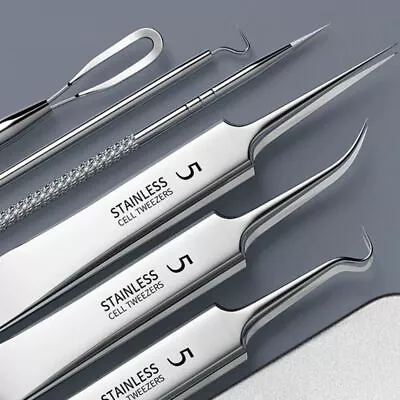 $14.43 • Buy & Closing Beauty Salon Cell Clip Blackhead Tweezers Pimple Remover Acne Needle