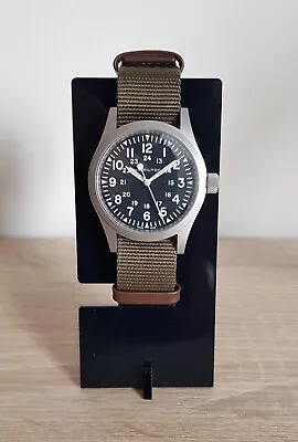 Hamilton Khaki Field Mechanical Watch 38mm On Olive Green NATO Strap • £375