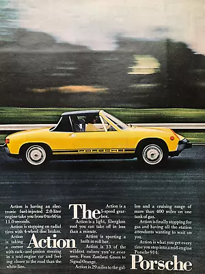 Vintage 1973 Porsche 914 Original Color Ad IP133 • $5.75