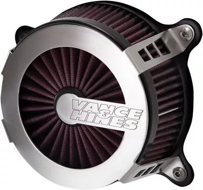 Vance & Hines VO2 Cage Fighter Brushed Stainless Air Cleaner (70369) • $244.51