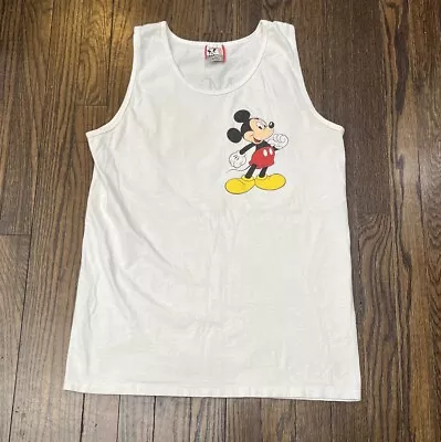 Disney Designs Mickey Mouse Tank Top Men’s Medium Made In USA  • $16.99