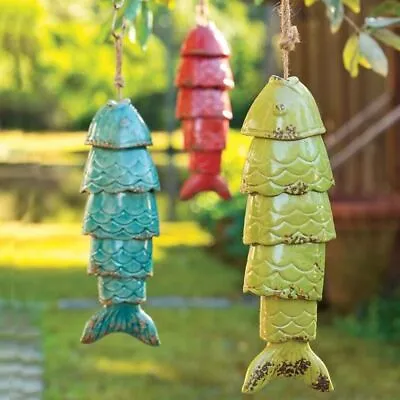 Windchime Wind Bell Carp Window Hanging Koi Fish Wind Chime Patio Decors Garden＊ • £10.64