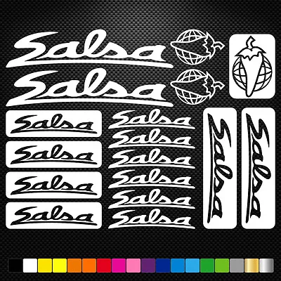 Fits  Salsa Cycles Vinyl Stickers Sheet Bike Frame Cycling Bicycle Mtb Road • $15.42