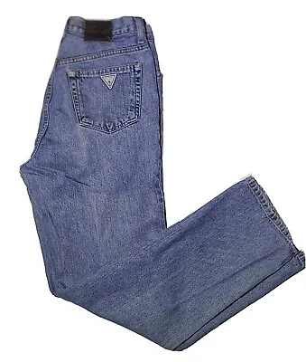 Vintage 90s Guess Jeans Men Size 28x31 Blue  Wash Denim Made In USA  • $20