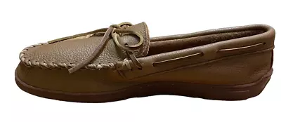 Minnetonka Moccasins 890 Slippers 11 Moosehide Grandpacore Dad Hardsole Natural • $41.97