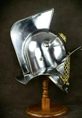 Medieval Antique Gladiator Helmet Brass Fittings Best Reenactment Armor Helmet • £195.66