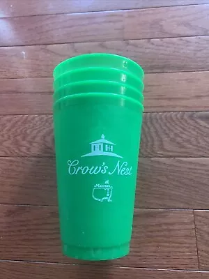 The Masters Augusta National Plastic Cups Green (set Of 4) • $1.25