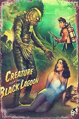 Creature From The Black Lagoon Sci-fi / Horror Classic Movie Tin Metal Sign • $18