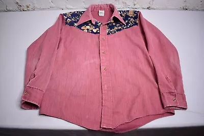 Vintage Rare 90's Andy Warhol New York Floral Western Button Shirt Sz XL • $7.50