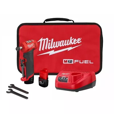 Milwaukee 2485-22 M12 1/4  Right Angle Die Grinder Kit W/ Batteries And Charger • $269.99