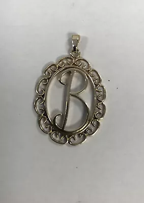 9ct Gold Initial B Pendant Ornate Letter B Pendant / Charm 3.1 Grams Gift Boxed • £99