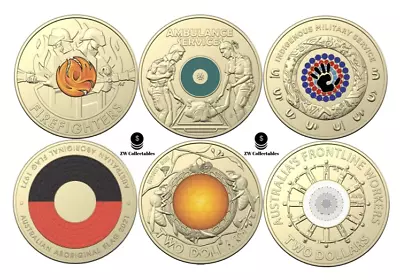 💫 2022 💫 2 Dollar Coins Australian UNC 6 Coins Honey Bee Frontline Ambo 🔥 • $44.99