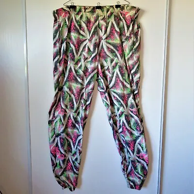 Vintage 80s/90s MOMENTUM Beach Jams Pants Muscle Parachute Baggy Neon Day-Glo  • $75