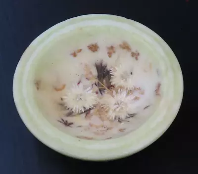 Habersham Candle Company Wax Pottery Vessel W/ Pressed Flowers Flameless Scented • $14.95