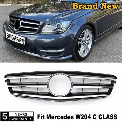 NEW Grille Grill Fit Mercedes Benz W204 C250 C200 C230 C180 C300 C350 2008-2014 • $54.96