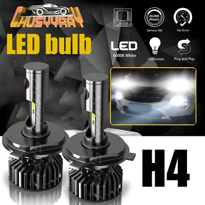 H4 9003 LED Headlight Bulbs Car & Truck Parts High&Low Dual Beam Kit 6000K White • $66.05